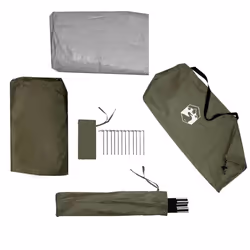 vidaXL Fishing Tent 5-Person Olive Green Waterproof tent fishing shelter - olive green, 312 x 216 x 114 cm - Additional view 9