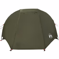 vidaXL Fishing Tent 5-Person Olive Green Waterproof tent fishing shelter - olive green, 490 x 330 x 185 cm - Additional view 4