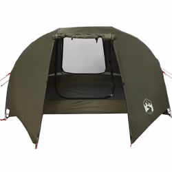 vidaXL Fishing Tent 5-Person Olive Green Waterproof tent fishing shelter - olive green, 490 x 330 x 185 cm - Additional view 6