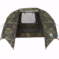 vidaXL Fishing Tent 5-Person Olive Green Waterproof tent fishing shelter - camouflage, 490 x 330 x 185 cm - Additional view 6