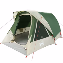 vidaXL Camping Tent Cabin 4-Person Green Waterproof tent camping shelter - green, 298 x 158 x 132 cm - Additional view 8