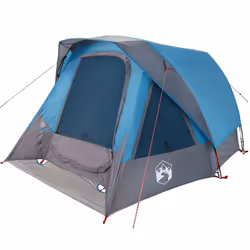 vidaXL Camping Tent Cabin 4-Person Green Waterproof tent camping shelter - blue, 298 x 158 x 132 cm - Additional view 2