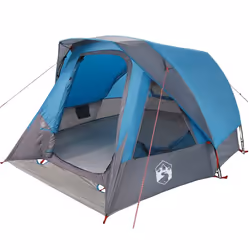 vidaXL Camping Tent Cabin 4-Person Green Waterproof tent camping shelter - blue, 298 x 158 x 132 cm - Additional view 8
