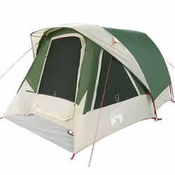 vidaXL Camping Tent Cabin 4-Person Green Waterproof tent camping shelter - green, 360 x 200 x 182 cm - Additional view 2