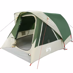 vidaXL Camping Tent Cabin 4-Person Green Waterproof tent camping shelter - green, 360 x 200 x 182 cm - Additional view 8