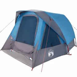 vidaXL Camping Tent Cabin 4-Person Green Waterproof tent camping shelter - blue, 360 x 200 x 182 cm - Additional view 2