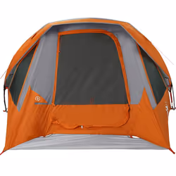 vidaXL Camping Tent Cabin 4-Person Green Waterproof tent camping shelter - grey and orange, 360 x 200 x 182 cm - Additional view 4