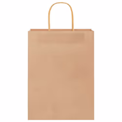 vidaXL Paper Bags 50 pcs with Handles Brown 15x8x21 cm Grocery Paper Gift Bag - brown, 26 x 12 x 35 cm