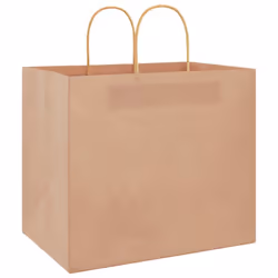 vidaXL Paper Bags 50 pcs with Handles Brown 15x8x21 cm Grocery Paper Gift Bag - brown, 32 x 22 x 28 cm