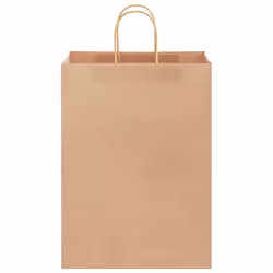 vidaXL Paper Bags 250 pcs with Handles Brown 21x11x36 cm Paper Grocery Bag - brown, 32 x 17 x 44 cm