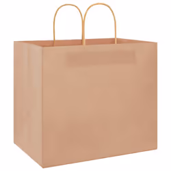 vidaXL Paper Bags 250 pcs with Handles Brown 21x11x36 cm Paper Grocery Bag - brown, 32 x 22 x 28 cm