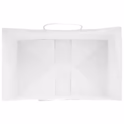 vidaXL Paper Bags 250 pcs with Handles Brown 21x11x36 cm Paper Grocery Bag - white, 26 x 17 x 25 cm - Additional view 7