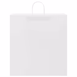 vidaXL Paper Bags 250 pcs with Handles Brown 21x11x36 cm Paper Grocery Bag - white, 45 x 17 x 48 cm - Additional view 4