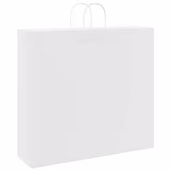 vidaXL Paper Bags 250 pcs with Handles Brown 21x11x36 cm Paper Grocery Bag - white, 54 x 15 x 49 cm - Additional view 4