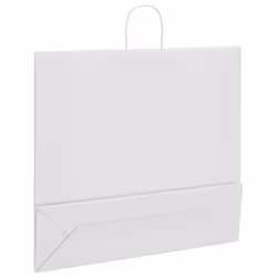 vidaXL Paper Bags 250 pcs with Handles Brown 21x11x36 cm Paper Grocery Bag - white, 54 x 15 x 49 cm - Additional view 5
