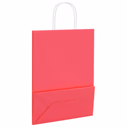 vidaXL Paper Bags 50 pcs with Handles Brown 15x8x21 cm Grocery Paper Gift Bag - pink, 26 x 12 x 35 cm - Additional view 8