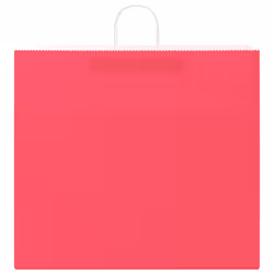 vidaXL Paper Bags 50 pcs with Handles Brown 15x8x21 cm Grocery Paper Gift Bag - pink, 54 x 15 x 49 cm - Additional view 4