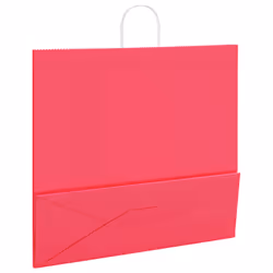 vidaXL Paper Bags 50 pcs with Handles Brown 15x8x21 cm Grocery Paper Gift Bag - pink, 54 x 15 x 49 cm - Additional view 8