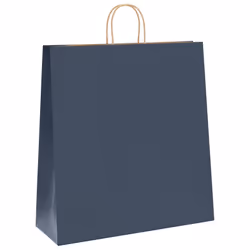 vidaXL Paper Bags 250 pcs with Handles Brown 21x11x36 cm Paper Grocery Bag - blue, 45 x 17 x 48 cm - Additional view 2