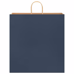 vidaXL Paper Bags 250 pcs with Handles Brown 21x11x36 cm Paper Grocery Bag - blue, 45 x 17 x 48 cm - Additional view 3