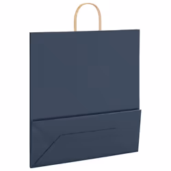 vidaXL Paper Bags 250 pcs with Handles Brown 21x11x36 cm Paper Grocery Bag - blue, 45 x 17 x 48 cm - Additional view 5