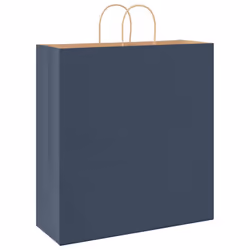 vidaXL Paper Bags 250 pcs with Handles Brown 21x11x36 cm Paper Grocery Bag - blue, 45 x 17 x 48 cm - Additional view 9