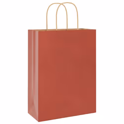 vidaXL Paper Bags 50 pcs with Handles Yellow 26x17x25 cm Paper Grocery Bag - red, 26 x 12 x 35 cm/ 50 pcs