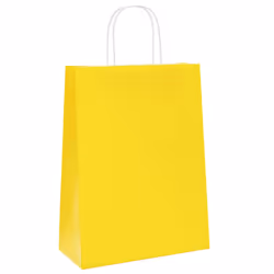 vidaXL Paper Bags 50 pcs with Handles Yellow 26x17x25 cm Paper Grocery Bag - yellow, 26 x 12 x 35 cm/ 250 pcs