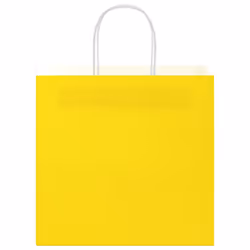 vidaXL Paper Bags 250 pcs with Handles Brown 21x11x36 cm Paper Grocery Bag - yellow, 26 x 17 x 25 cm - Additional view 4