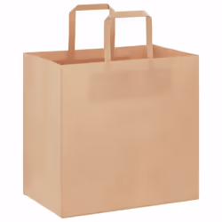 vidaXL Paper Bags 50 pcs with Handles White 54x15x49 cm Paper Grocery Bag - brown, 26 x 17 x 25 cm