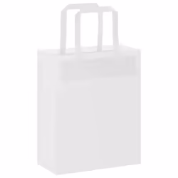 vidaXL Paper Bags 50 pcs with Handles White 54x15x49 cm Paper Grocery Bag - white, 18 x 8 x 22 cm