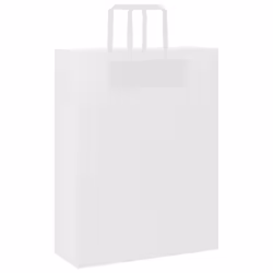 vidaXL Paper Bags 50 pcs with Handles White 54x15x49 cm Paper Grocery Bag - white, 32 x 12 x 42 cm