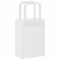 vidaXL Paper Bags 250 pcs with Handles White 21x11x28 cm Paper Grocery Bag - white, 15 x 8 x 21 cm/ 250 pcs
