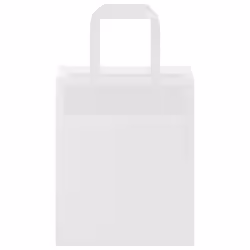 vidaXL Paper Bags 250 pcs with Handles White 21x11x28 cm Paper Grocery Bag - white, 18 x 8 x 22 cm/ 250 pcs - Additional view 4