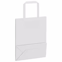 vidaXL Paper Bags 250 pcs with Handles White 21x11x28 cm Paper Grocery Bag - white, 18 x 8 x 22 cm/ 250 pcs - Additional view 8