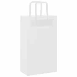 vidaXL Paper Bags 250 pcs with Handles Blue 32x22x28 cm Paper Grocery Bag - white, 21 x 11 x 36 cm/ 250 pcs - Additional view 2