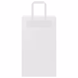vidaXL Paper Bags 250 pcs with Handles Blue 32x22x28 cm Paper Grocery Bag - white, 21 x 11 x 36 cm/ 250 pcs - Additional view 4