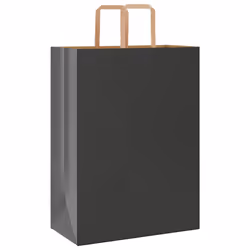 vidaXL Paper Bags 50 pcs with Handles White 54x15x49 cm Paper Grocery Bag - black, 32 x 17 x 44 cm