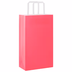 vidaXL Paper Bags 50 pcs with Handles White 54x15x49 cm Paper Grocery Bag - pink, 21 x 11 x 36 cm