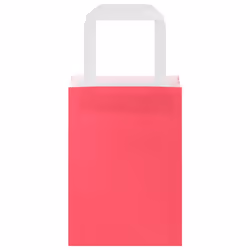 vidaXL Paper Bags 250 pcs with Handles White 21x11x28 cm Paper Grocery Bag - pink, 15 x 8 x 21 cm/ 250 pcs - Additional view 4