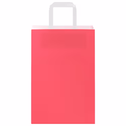 vidaXL Paper Bags 250 pcs with Handles White 21x11x28 cm Paper Grocery Bag - pink, 21 x 11 x 31 cm/ 250 pcs - Additional view 4