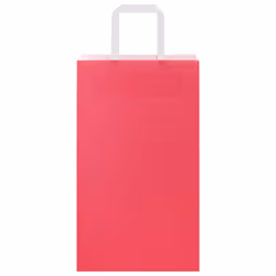 vidaXL Paper Bags 250 pcs with Handles White 21x11x28 cm Paper Grocery Bag - pink, 21 x 11 x 36 cm/ 250 pcs - Additional view 4