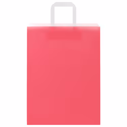 vidaXL Paper Bags 250 pcs with Handles Blue 32x22x28 cm Paper Grocery Bag - pink, 26 x 12 x 35 cm/ 250 pcs - Additional view 3
