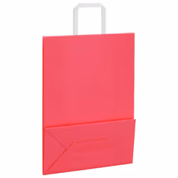 vidaXL Paper Bags 250 pcs with Handles Blue 32x22x28 cm Paper Grocery Bag - pink, 26 x 12 x 35 cm/ 250 pcs - Additional view 7