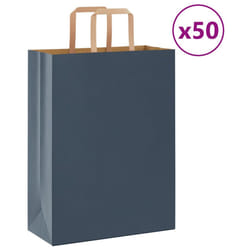vidaXL Paper Bags 50 pcs with Handles White 54x15x49 cm Paper Grocery Bag - blue, 26 x 12 x 35 cm