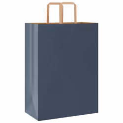vidaXL Paper Bags 50 pcs with Handles White 54x15x49 cm Paper Grocery Bag - blue, 32 x 17 x 44 cm