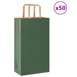 vidaXL Paper Bags 50 pcs with Handles White 54x15x49 cm Paper Grocery Bag - green, 21 x 11 x 36 cm