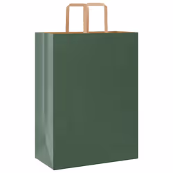 vidaXL Paper Bags 50 pcs with Handles White 54x15x49 cm Paper Grocery Bag - green, 32 x 17 x 44 cm
