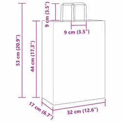 vidaXL Paper Bags 50 pcs with Handles White 54x15x49 cm Paper Grocery Bag - green, 32 x 17 x 44 cm