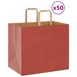 vidaXL Paper Bags 50 pcs with Handles White 54x15x49 cm Paper Grocery Bag - red, 32 x 22 x 28 cm